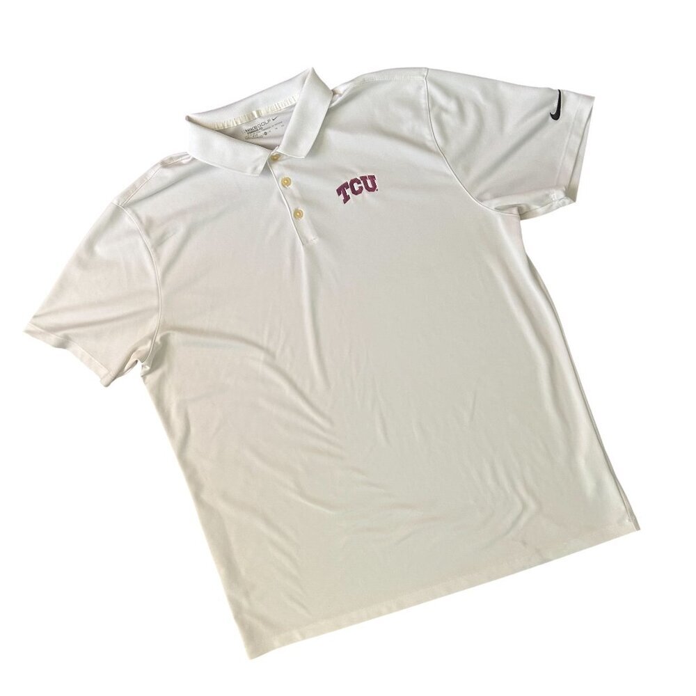 Nike Golf TCU Texas Christian University Polo Size XL Embroidered Activewear